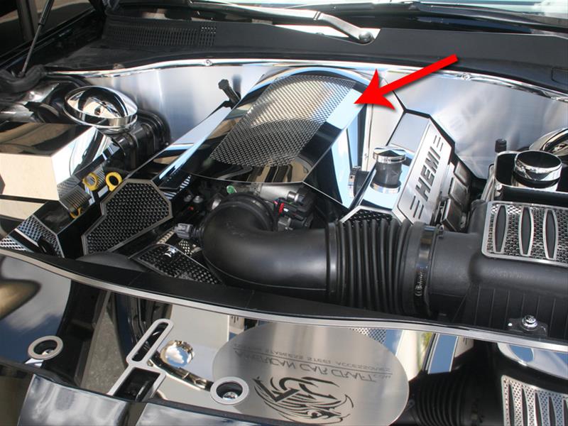 Stainless Perforated Plenum Cover 05-23 Challenger, Charger, 300